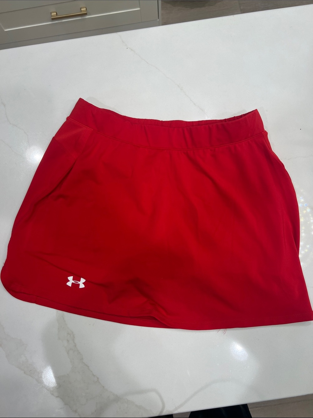 Under Armour Women’s Red Athletic Skort with White Logo